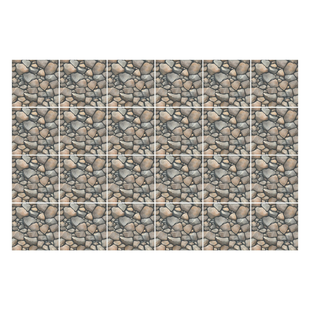 Naklejki na kafelki do kuchni Naturalne kamienie w układzie