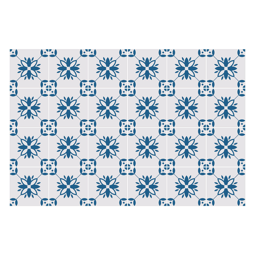 Naklejki samoprzylepne na kafelki Kwiatowe motywy w siatce