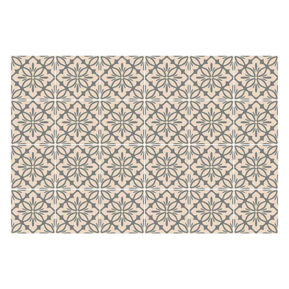 Naklejki samoprzylepne na kafelki Kwiatowe ornamenty w siatce