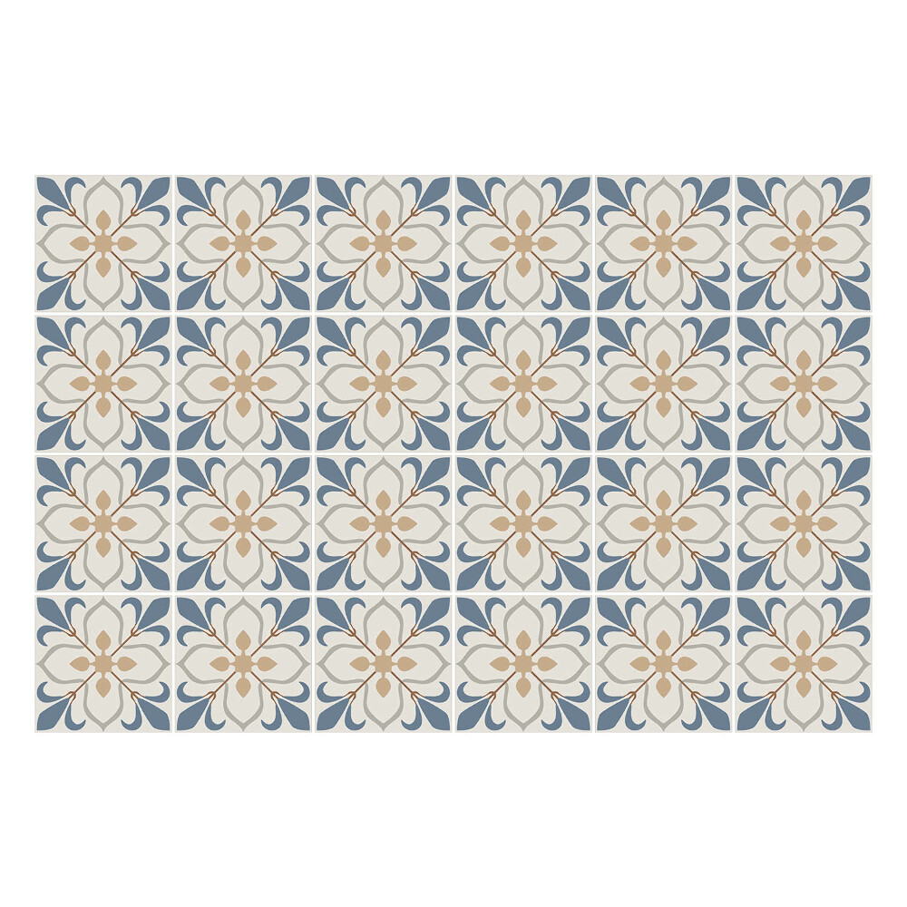 Naklejki na kafelki do kuchni Kwiatowy motyw w siatce