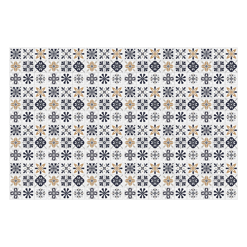 Okleina na płytki Geometryczne kwiaty i koła