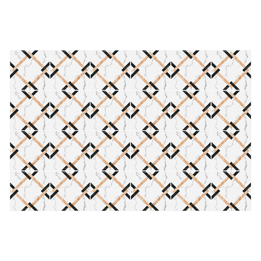 Naklejki na kafelki do kuchni Geometryczne romby w siatce