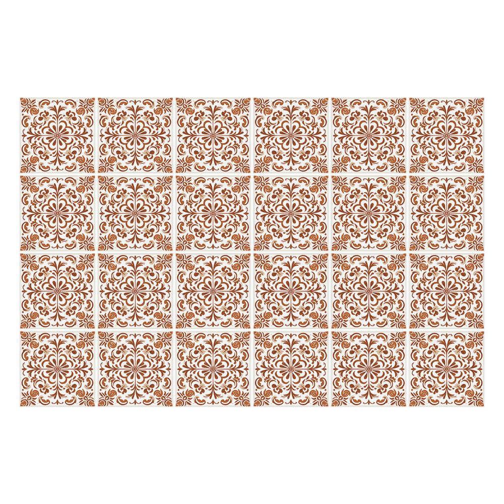 Naklejki samoprzylepne na kafelki Eleganckie ornamenty w kwadratach