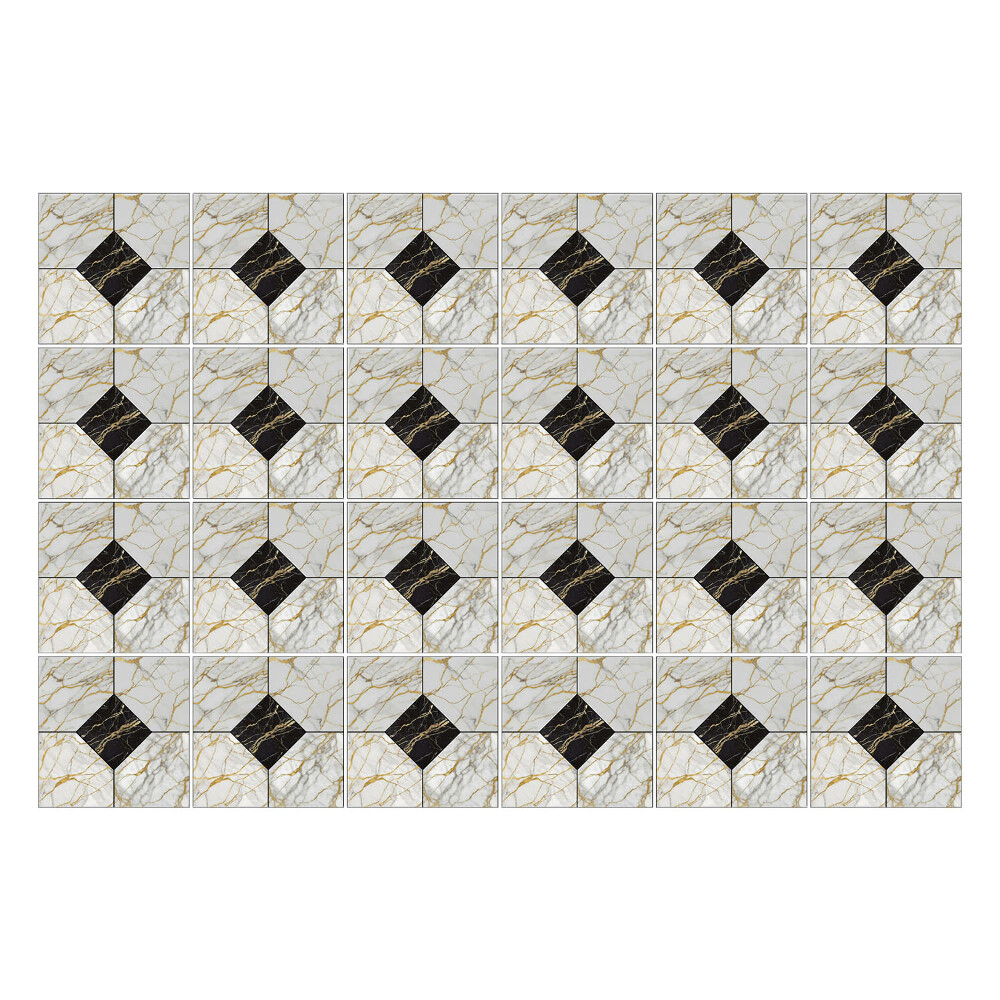 Naklejki na kafelki do kuchni Geometryczne płytki w układzie