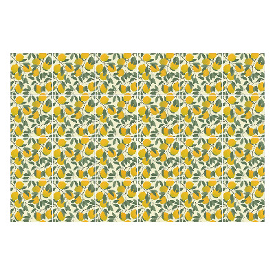 Okleina na płytki Soczyste cytryny z liśćmi