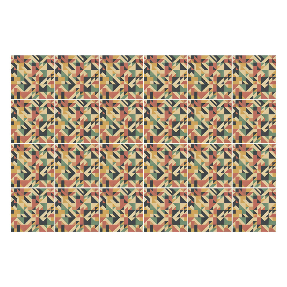 Naklejki samoprzylepne na kafelki Vintage wzór geometryczny
