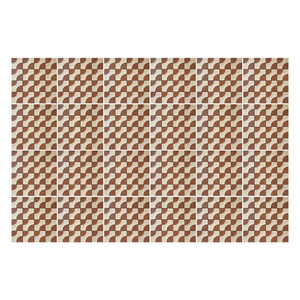 Naklejki samoprzylepne na kafelki Fale w geometrycznym układzie