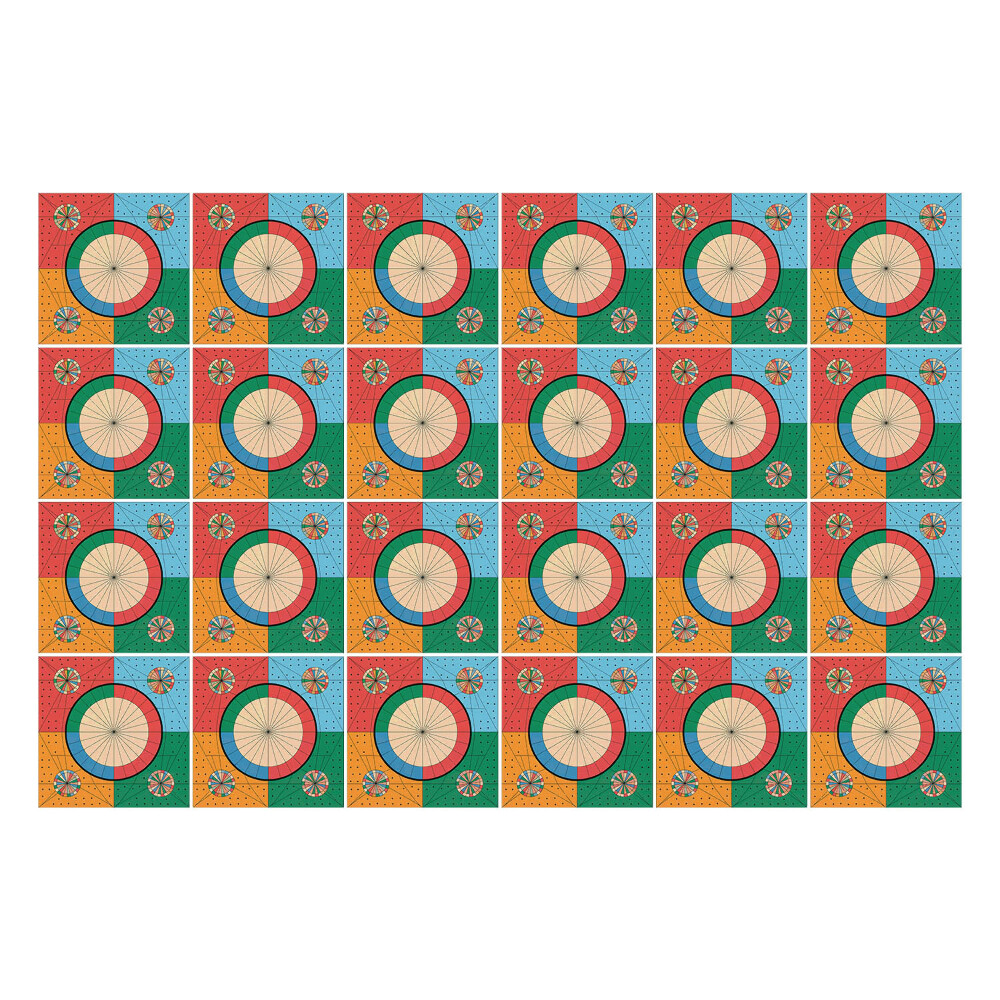 Naklejki samoprzylepne na kafelki Kolorowe retro płytki