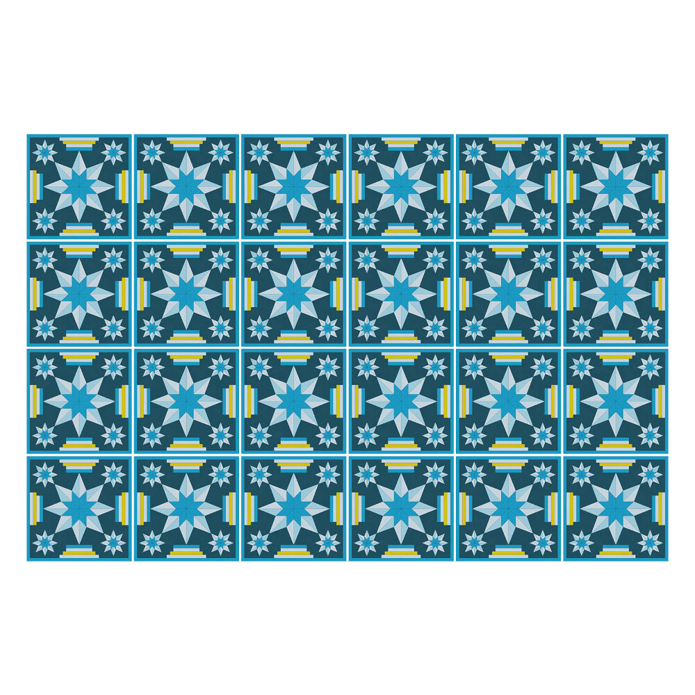 Okleina na płytki Geometryczne gwiazdy i paski