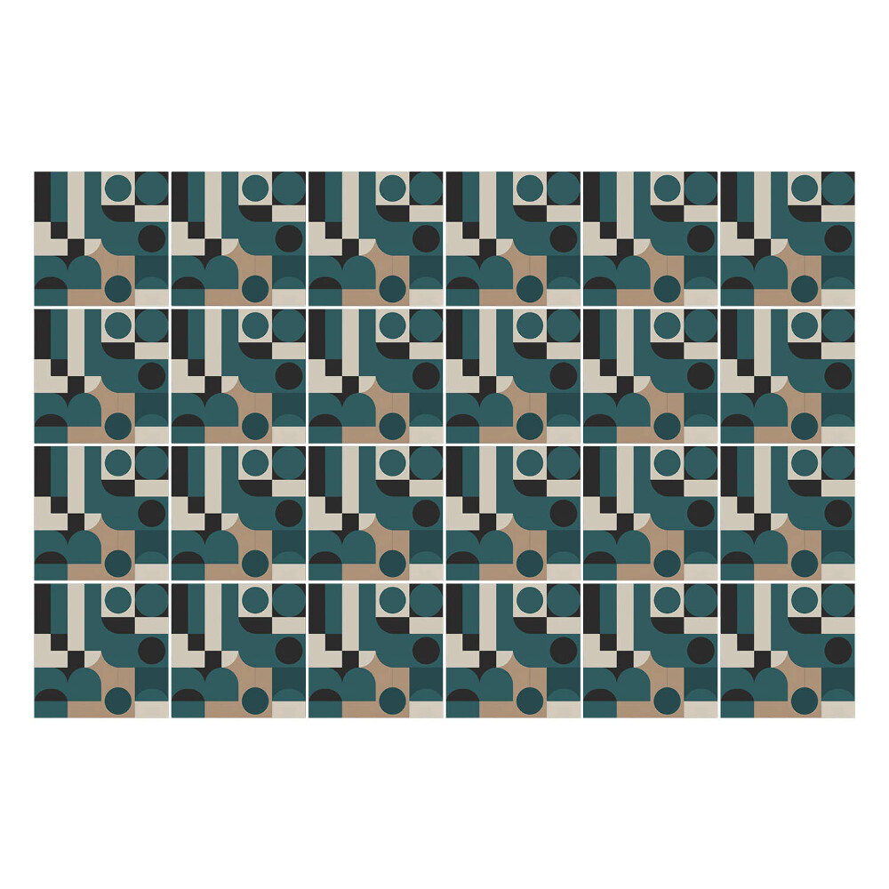 Naklejki samoprzylepne na kafelki Geometria z okręgami