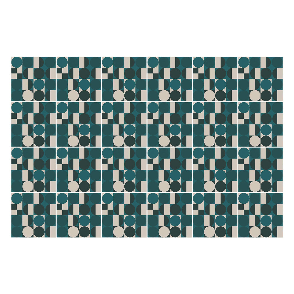 Naklejki na kafelki do kuchni Geometria kół i prostokątów