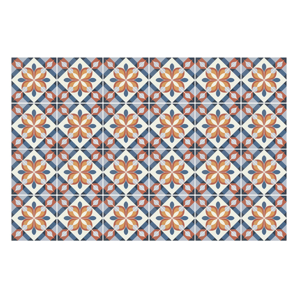 Okleina na płytki Kwiatowe motywy w siatce