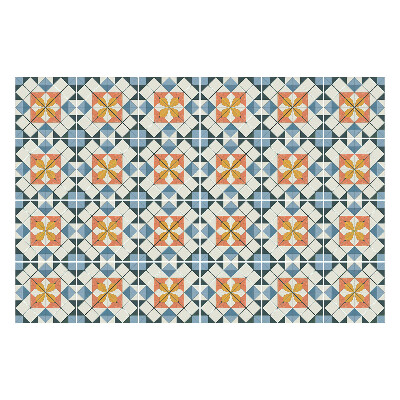 Naklejki na kafelki do kuchni Kwiatowe motywy w siatce