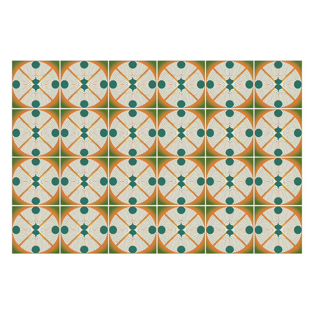 Naklejki na kafelki do kuchni Okręgi z promieniami