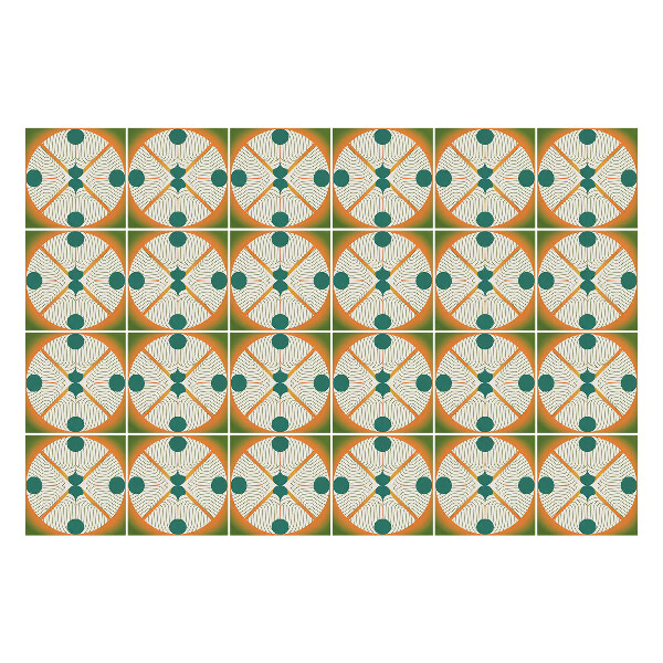 Naklejki na kafelki do kuchni Okręgi z promieniami