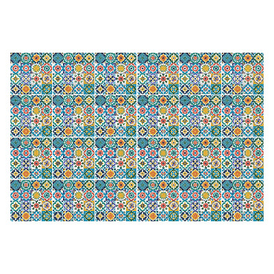 Naklejki samoprzylepne na kafelki Kwiatowe mozaiki w układzie