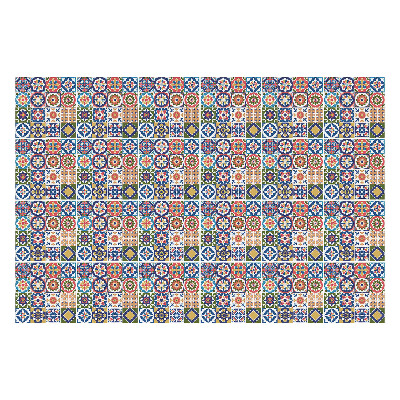 Naklejki na kafelki do kuchni Geometryczne mozaiki kwiatowe