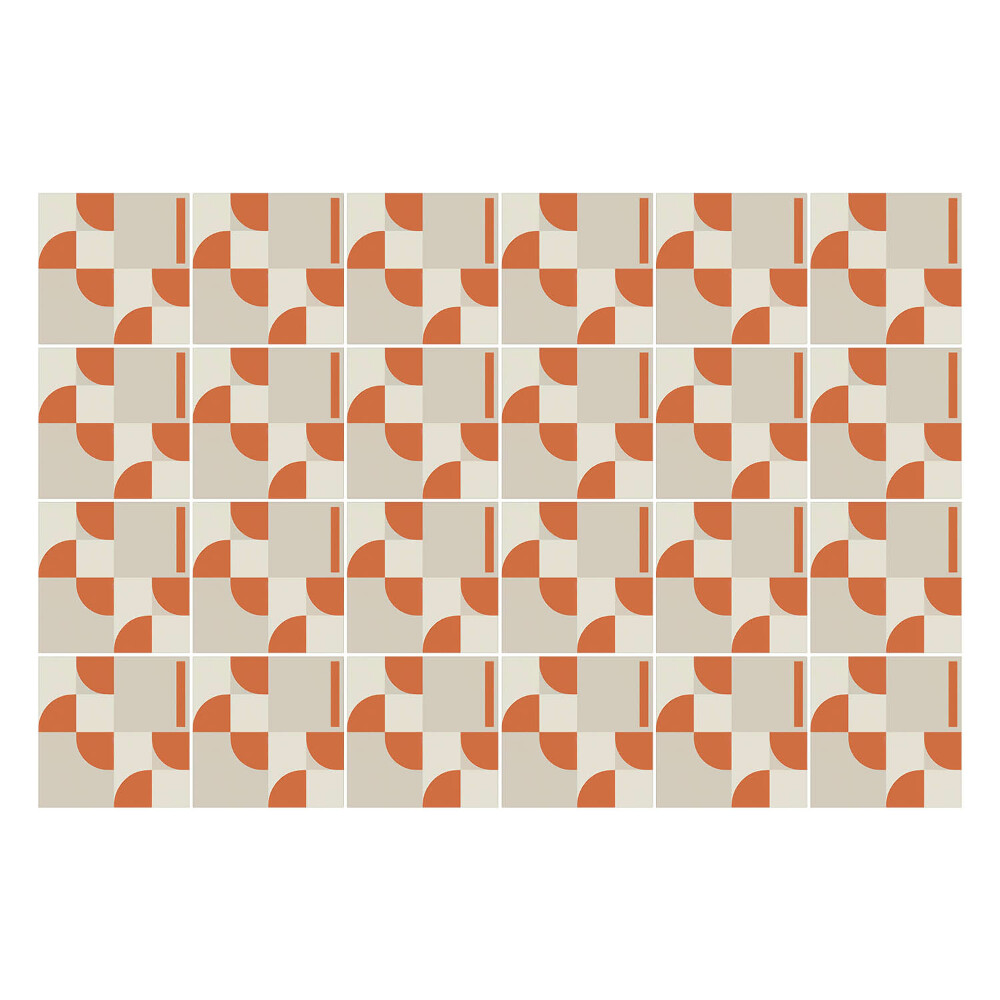 Naklejki samoprzylepne na kafelki Geometria z łukami i liniami