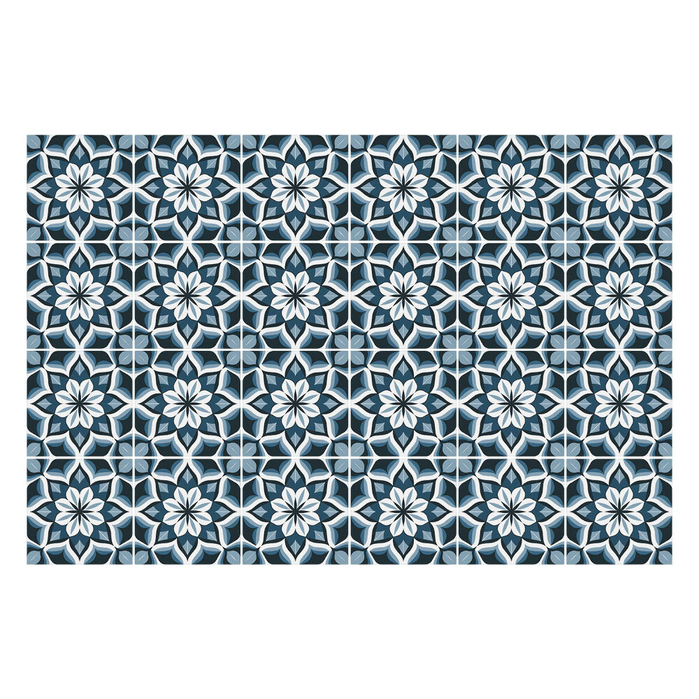 Naklejki na kafelki do kuchni Kwiatowy motyw w siatce