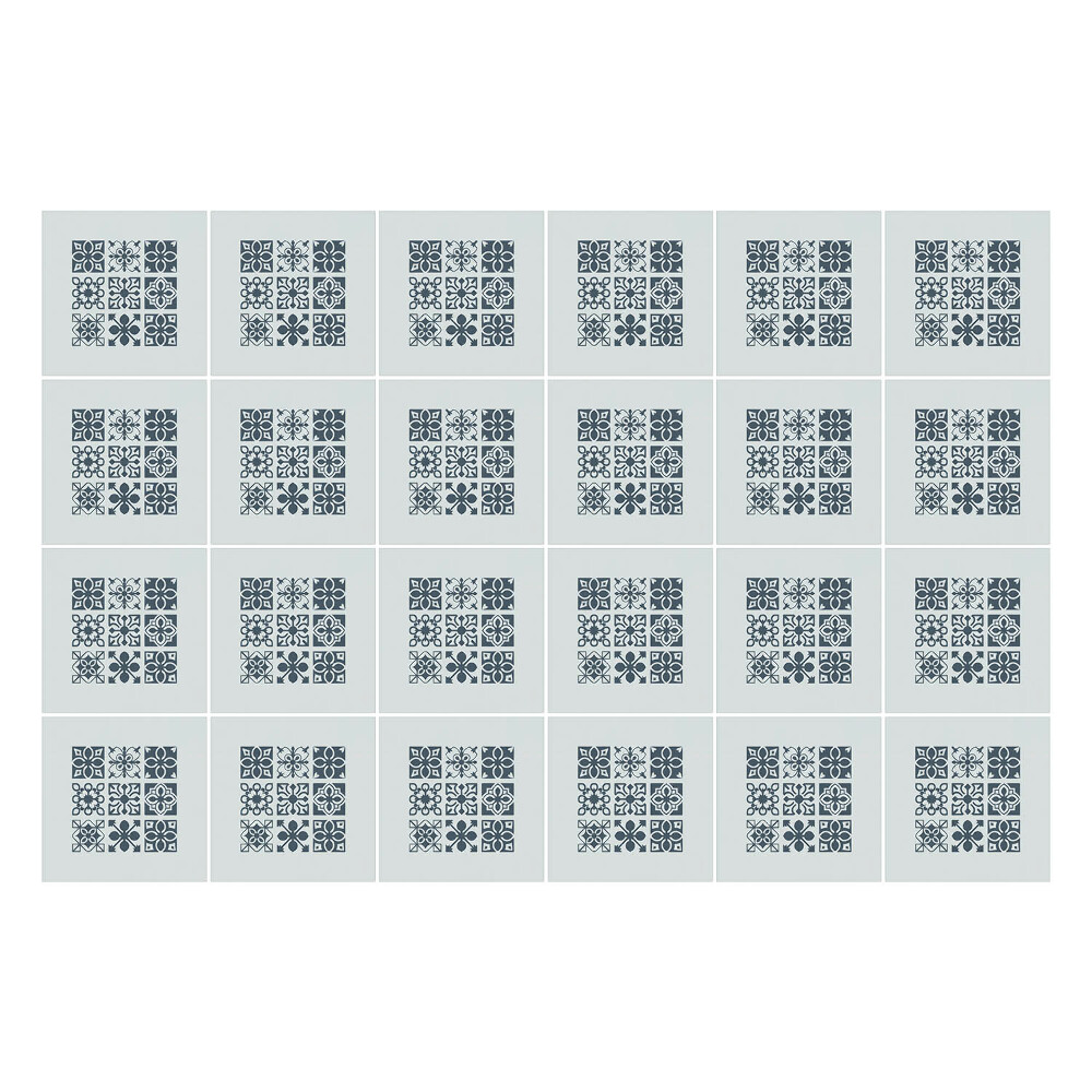 Naklejki na kafelki do kuchni Kwiatowe motywy w siatce