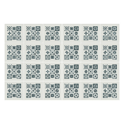 Naklejki na kafelki do kuchni Geometryczne kwiaty i kształty