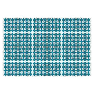 Naklejki samoprzylepne na kafelki Geometryczne kwiaty w siatce