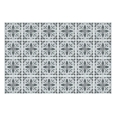 Naklejki na kafelki do kuchni Kwiatowe ornamenty w siatce