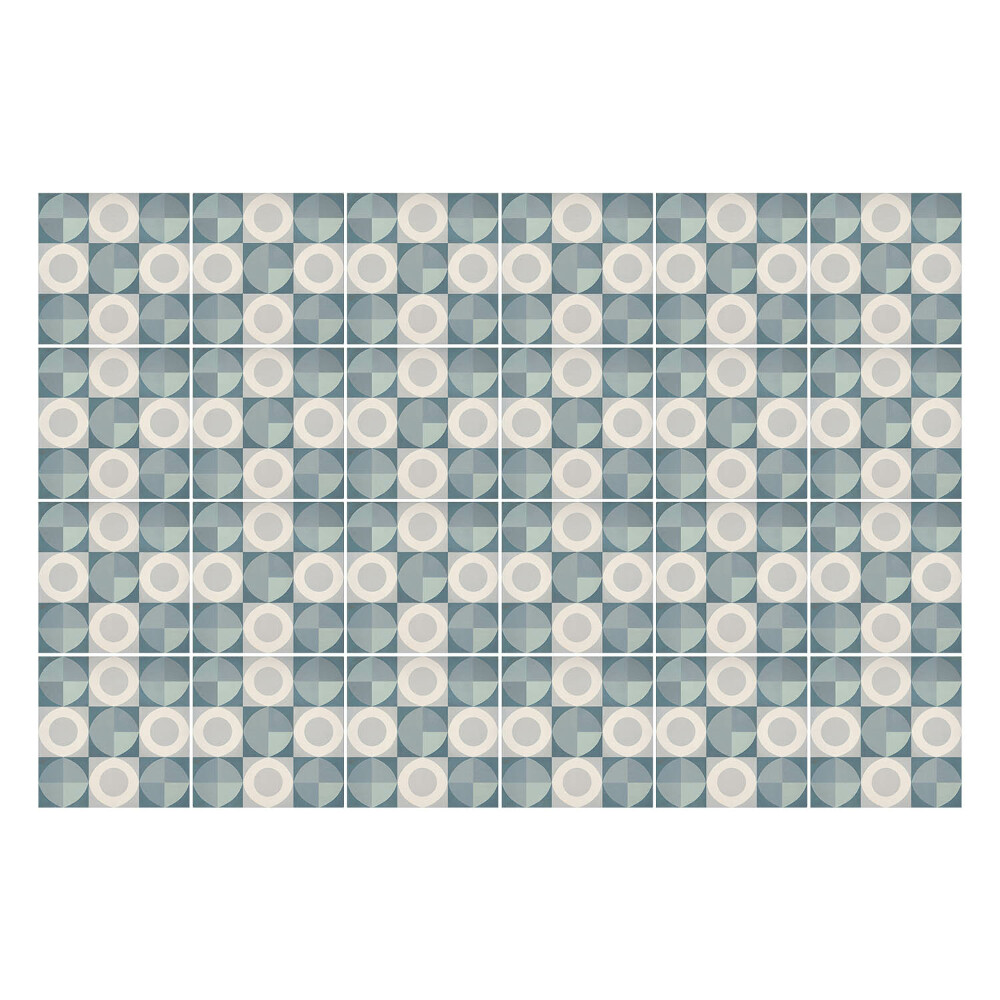 Naklejki samoprzylepne na kafelki Geometryczne okręgi w siatce