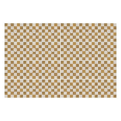 Naklejki na kafelki do kuchni Szachownica z motywem kwiatów