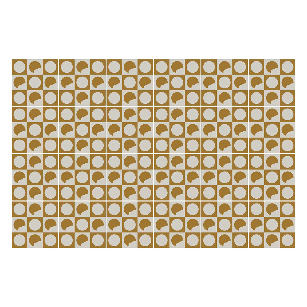 Okleina na płytki Abstrakcyjne okręgi i liście