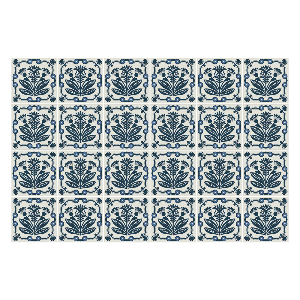 Okleina na płytki Kwiatowe motywy w ramkach