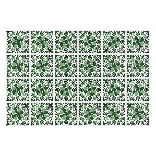 Naklejki na kafelki do kuchni Motyw roślinny z okręgami