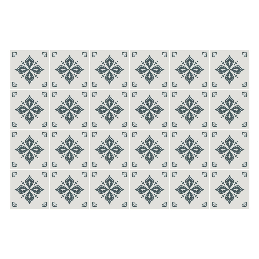 Naklejki samoprzylepne na kafelki Kwiatowe ornamenty w siatce