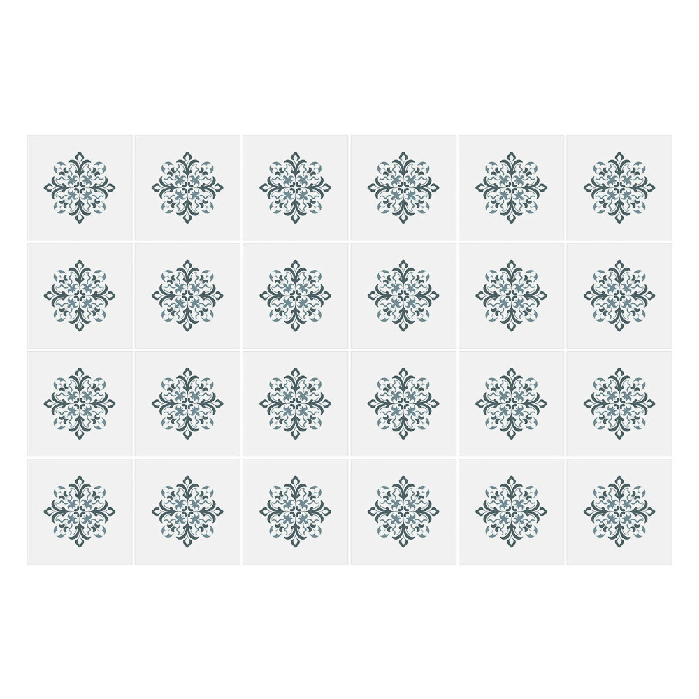 Naklejki na kafelki do kuchni Kwiatowy motyw w siatce