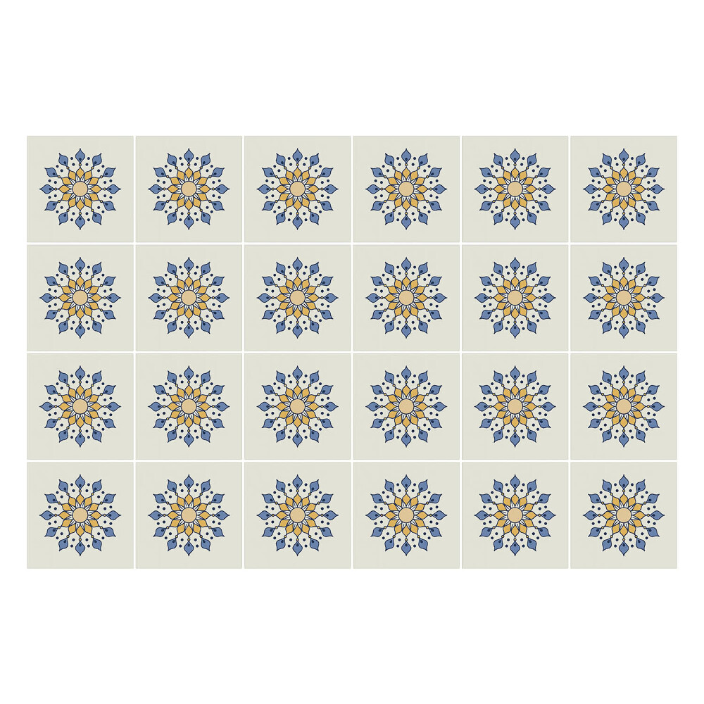 Naklejki samoprzylepne na kafelki Kwiatowe motywy