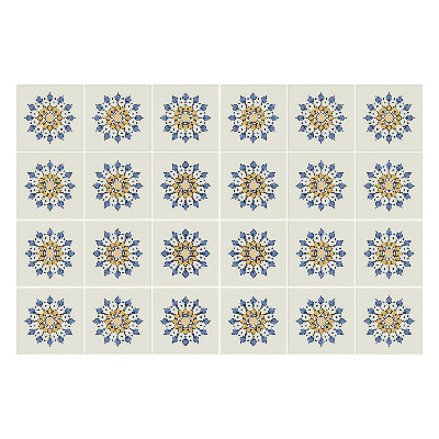 Naklejki samoprzylepne na kafelki Kwiatowe motywy