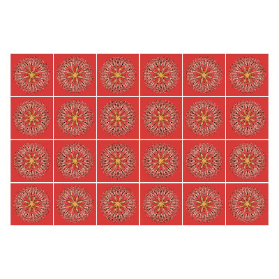 Naklejki samoprzylepne na kafelki Kwiatowe wzory