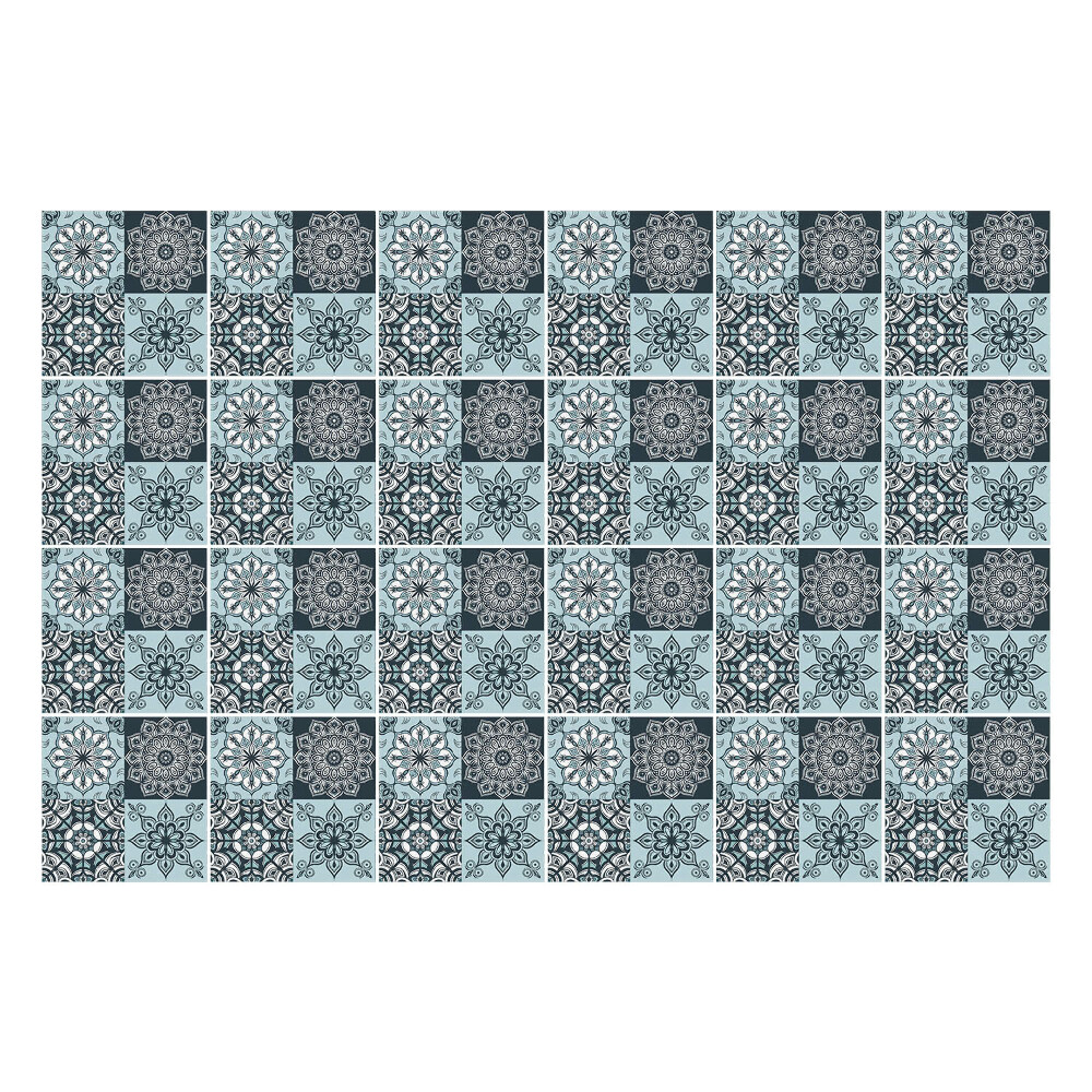 Naklejki samoprzylepne na kafelki Kwiatowe ornamenty