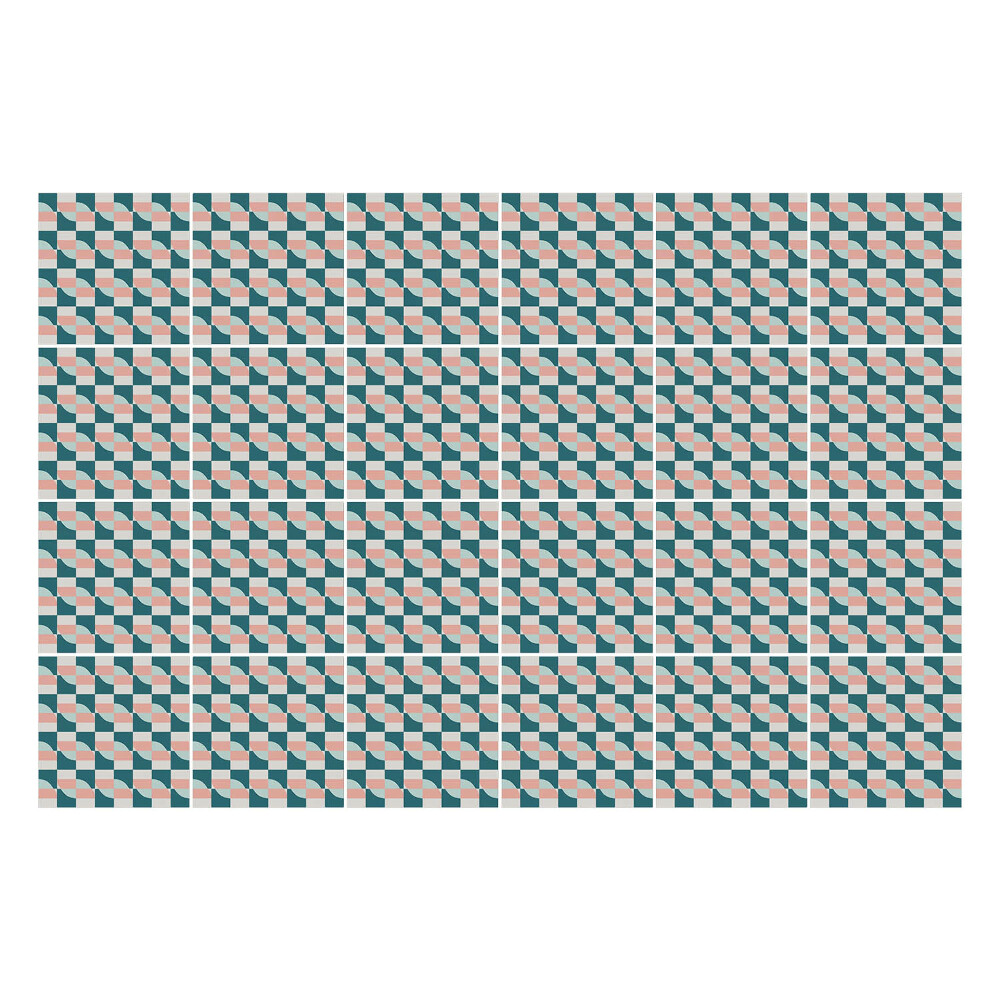 Naklejki samoprzylepne na kafelki Geometryczne kwadraty