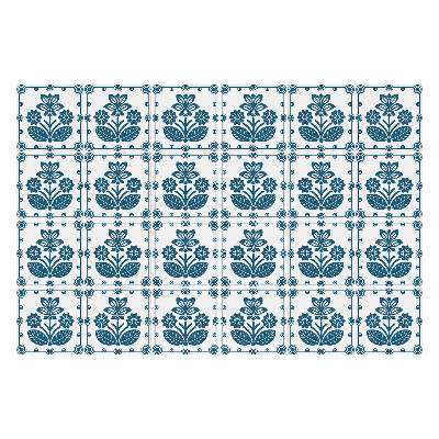 Naklejki samoprzylepne na kafelki Hiszpańskie kafle z kwiatami