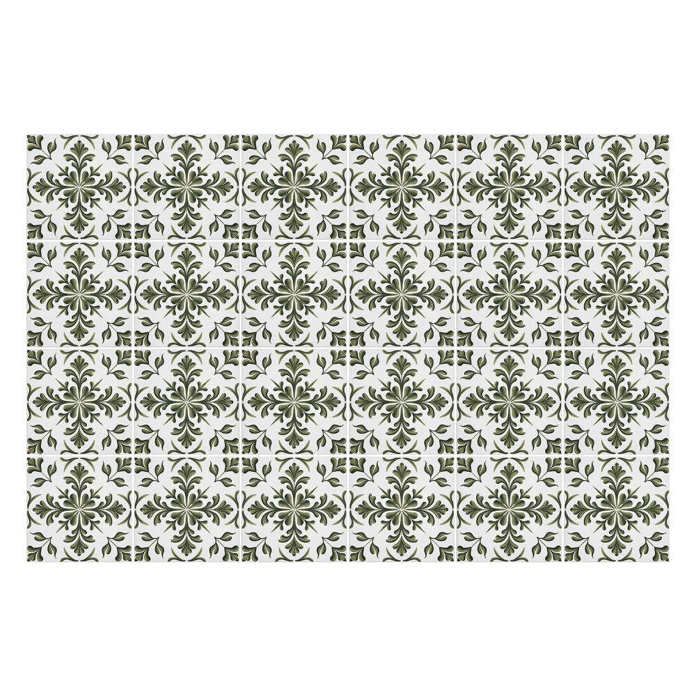 Okleina na płytki Motyw kwiatów i liście