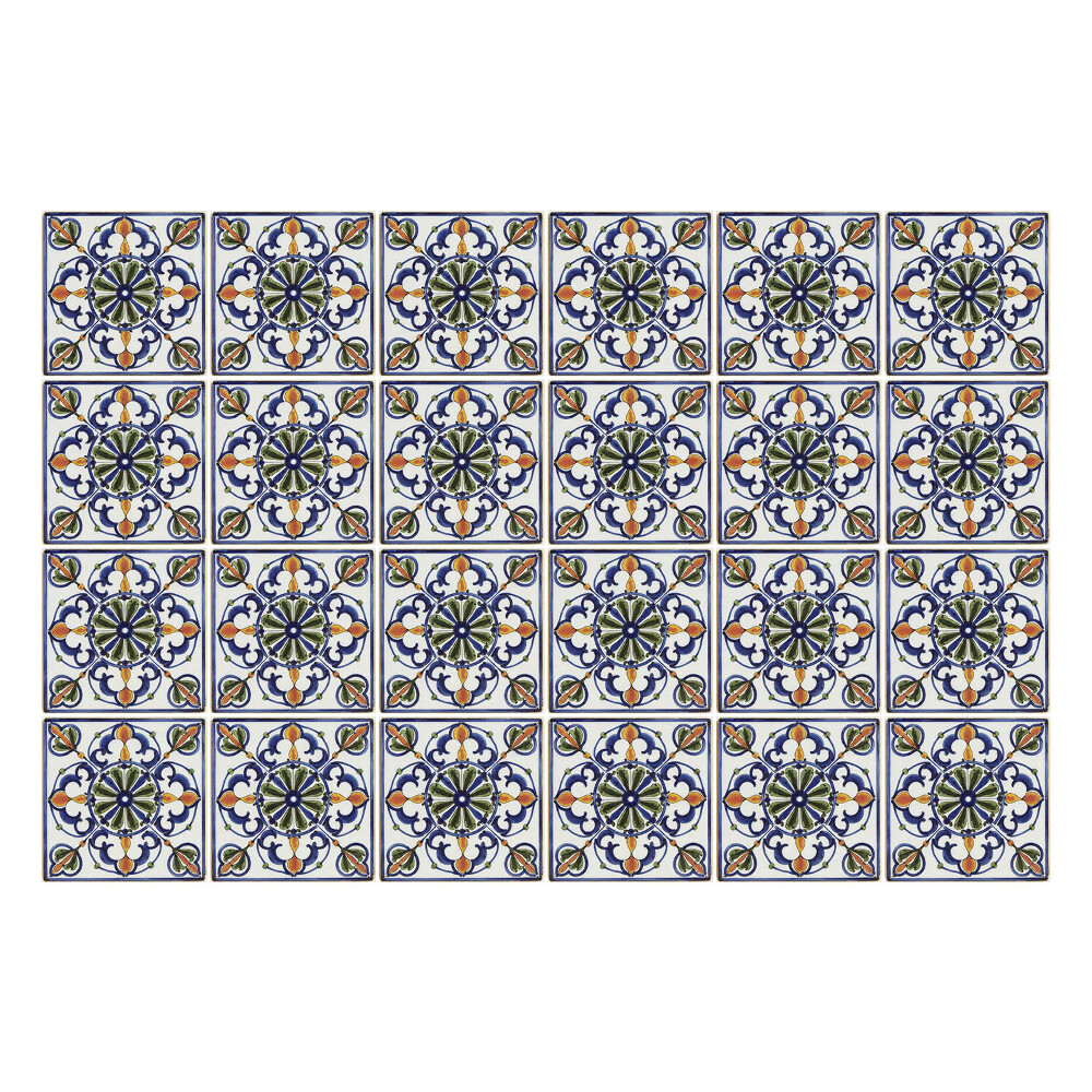 Okleina na płytki Kwiatowe ornamenty w siatce