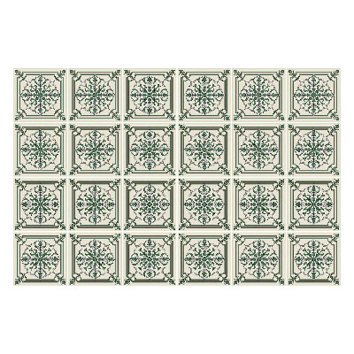 Naklejki samoprzylepne na kafelki Kwiatowe ornamenty w ramie