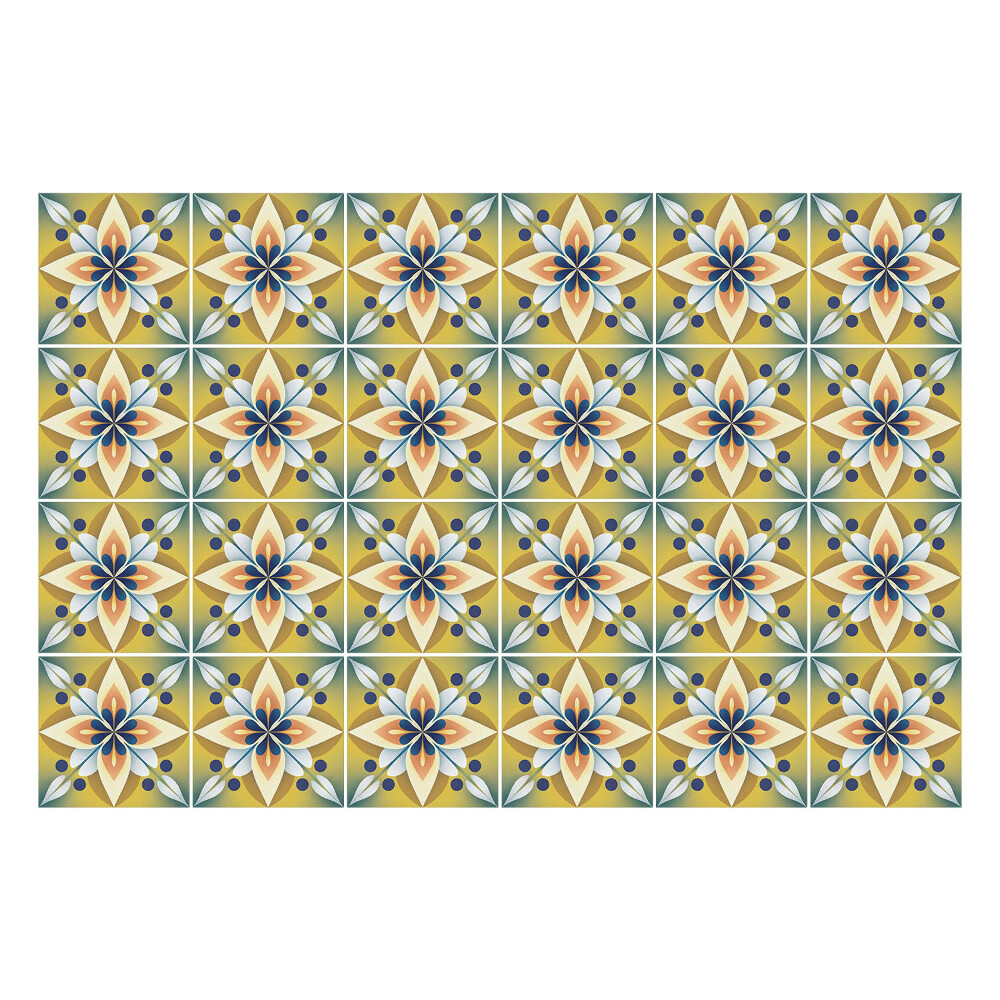 Naklejki na kafelki do kuchni Żywe motywy w siatce