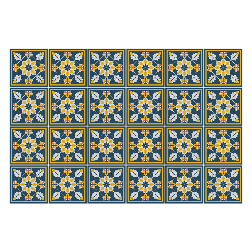 Okleina na płytki Kwiatowe kompozycje w ramkach