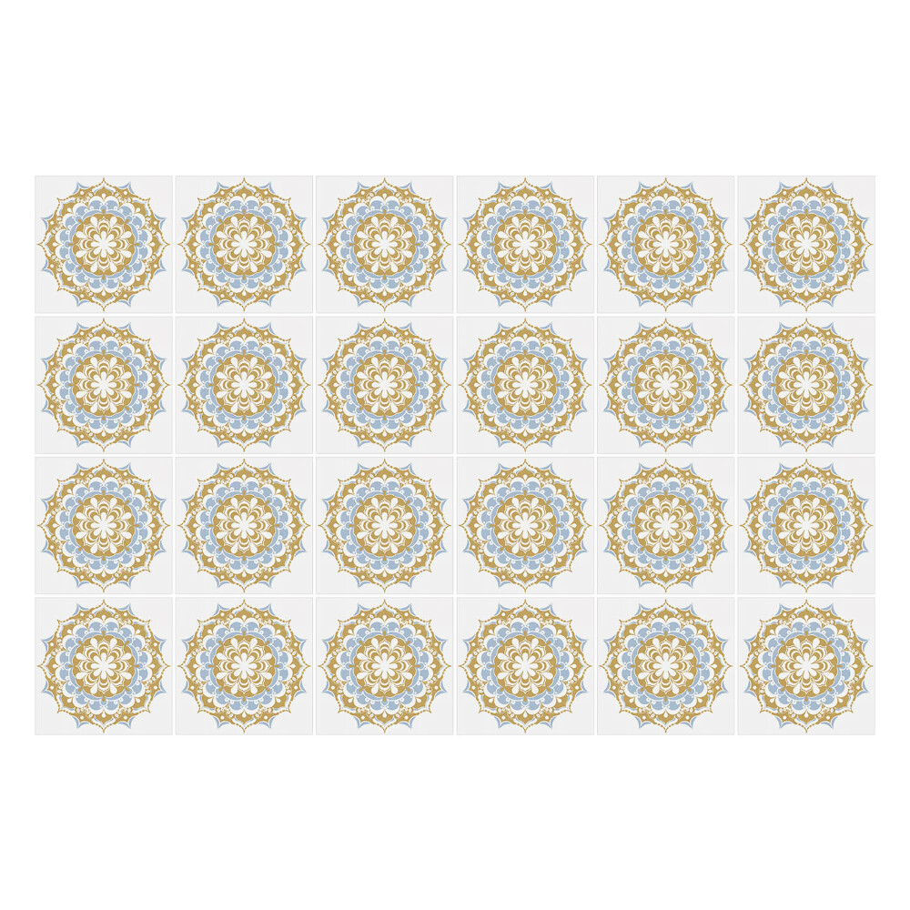 Okleina na płytki Mandala z kwiatami