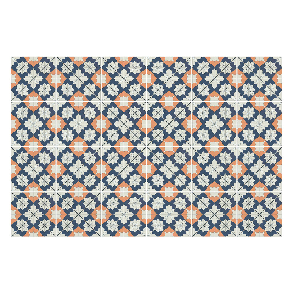 Okleina na płytki Kwiatowe motywy w siatce