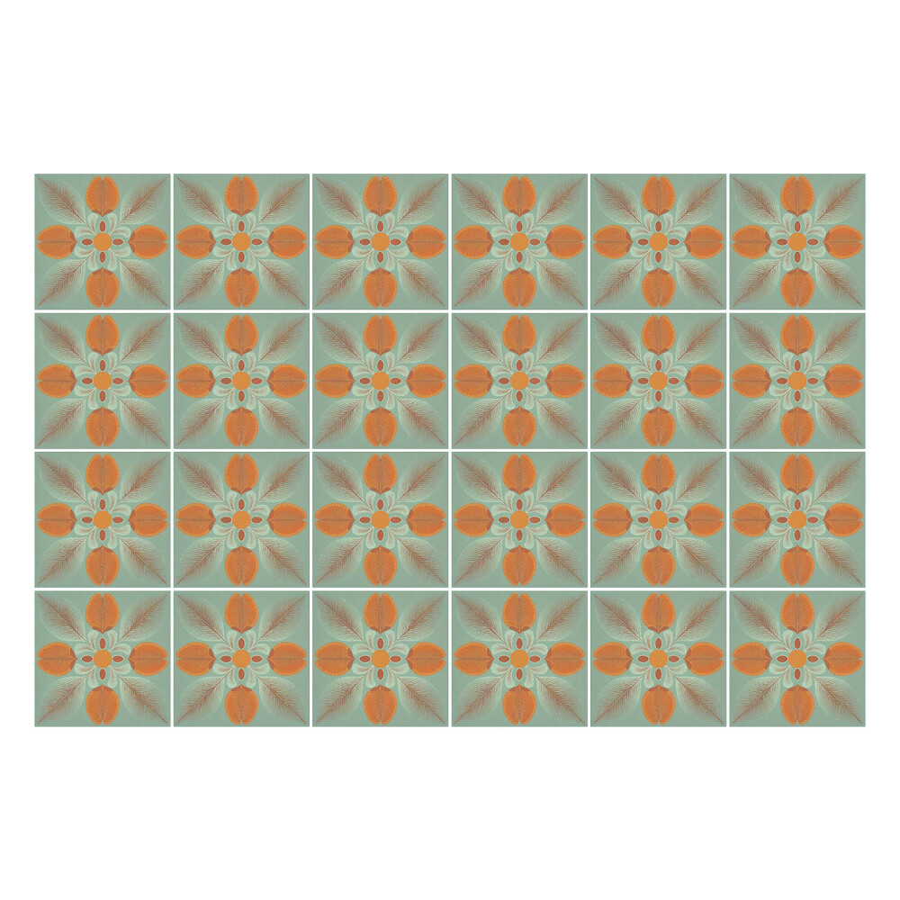 Okleina na płytki Kwiatowe motywy w siatce