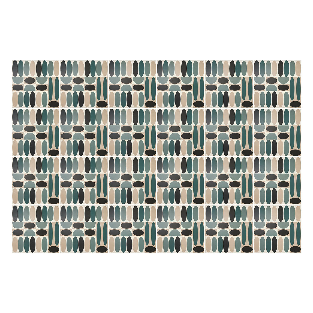 Naklejki samoprzylepne na kafelki Geometria owalnych form