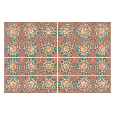 Naklejki samoprzylepne na kafelki Mandale w regularnym układzie